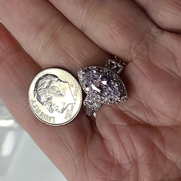 Marquise Diamond Simulant Ring - Picture 10 of 14